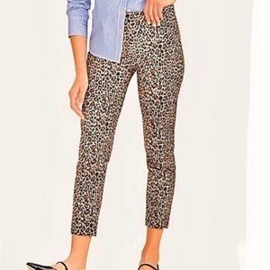 J. CREW brand Women’s size 4 Leopard Print Winnie Pant Ankle/Cropped Pants